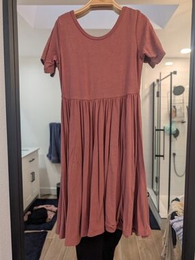 Kyte BABY Dusty Rose Short Sleeve Twirl Dress